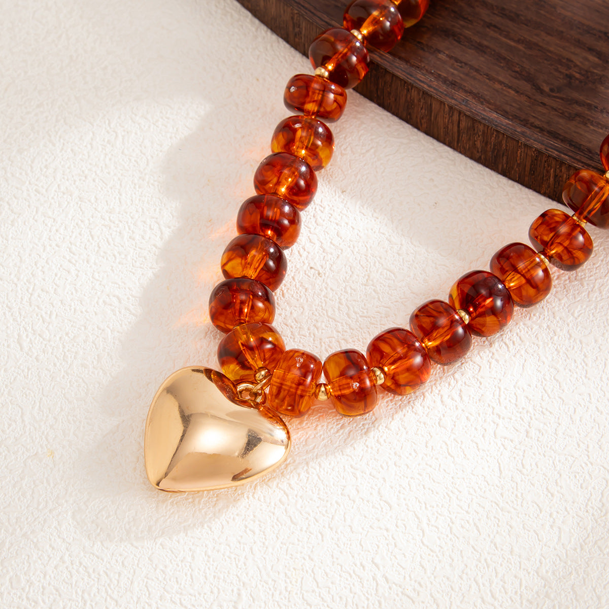 Candy-Color Heart Beaded Necklace