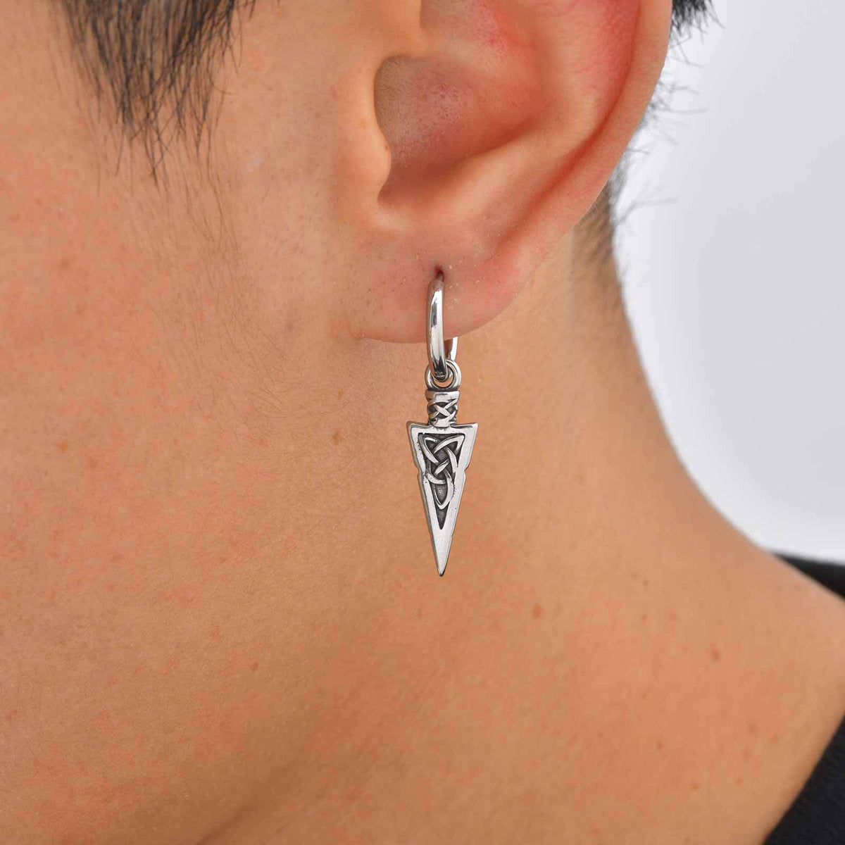 Antiqued Silver Symbol Hoop Earrings — 6 Styles