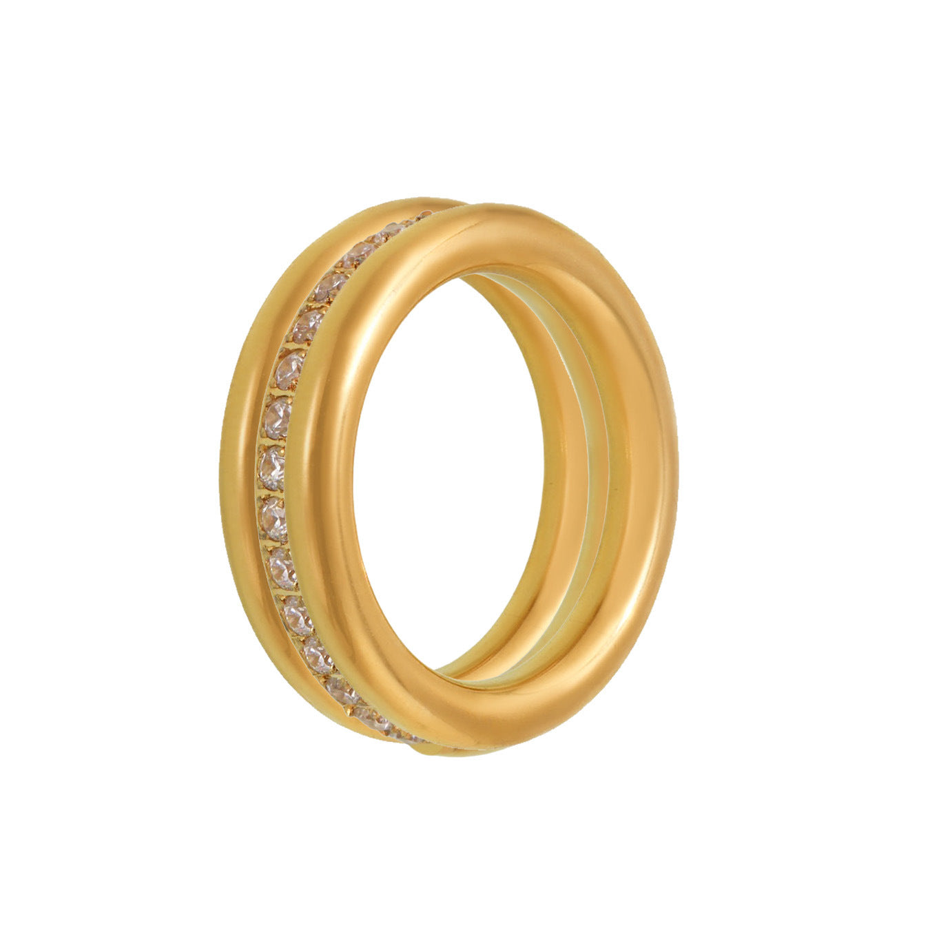 Planderful Zircon Ring Stackable For Everyday Commuters