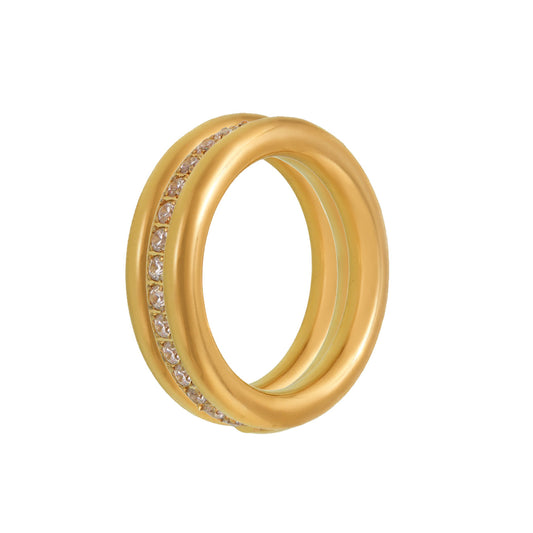 Planderful Zircon Ring Stackable For Everyday Commuters