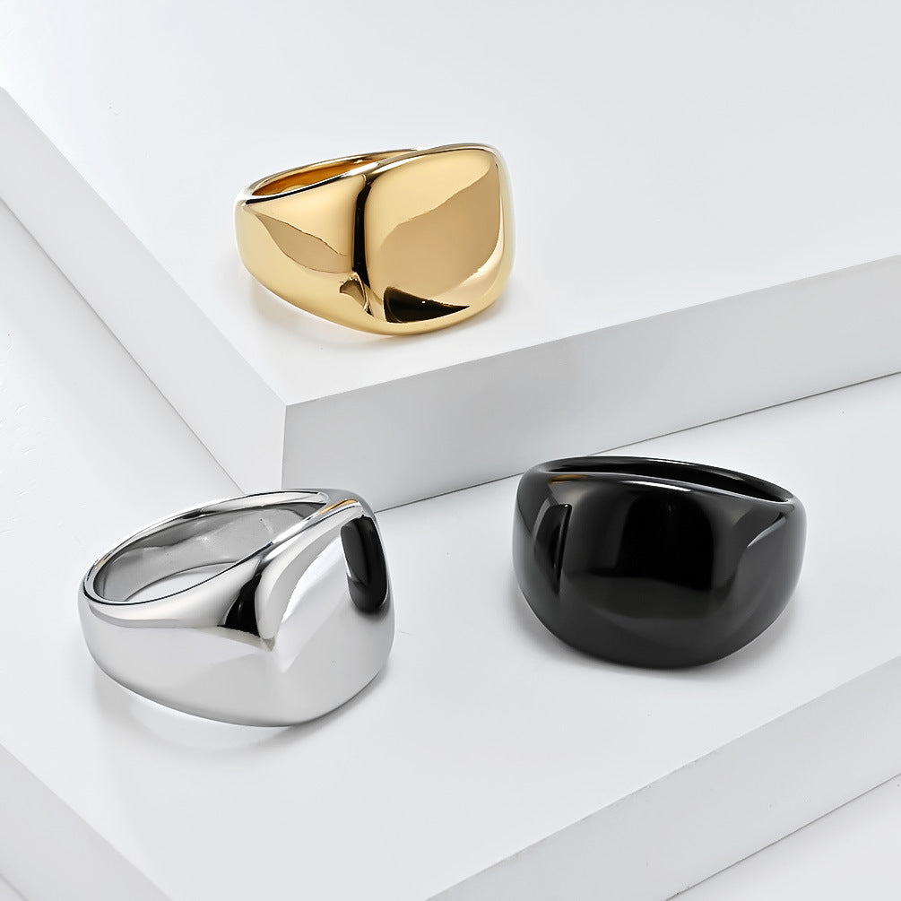Planderful Stainless Steel Ring For Men With Mirror Finish And Smooth Neutral European American Style Sizes 7 To 13