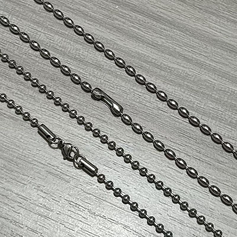 Punk 3mm Stainless Steel Pendant Necklace