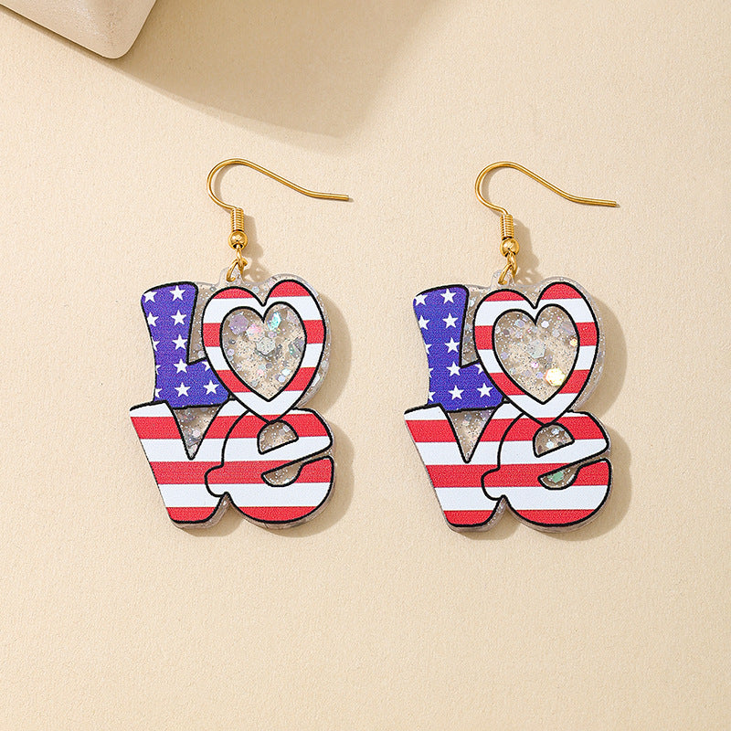 Planderful Vienna Verve Earrings – Stylish Acrylic Love Map Design