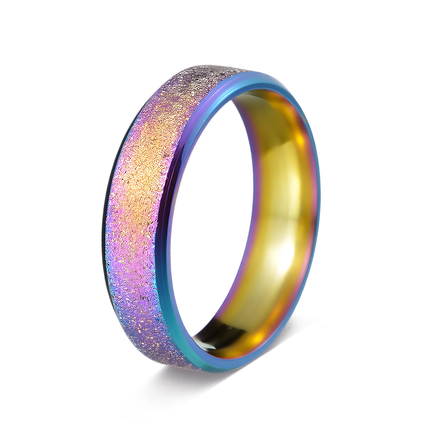 Planderful Matte Stainless Steel Ring 6mm Unisex Everyday Wear Durable Minimalist Design