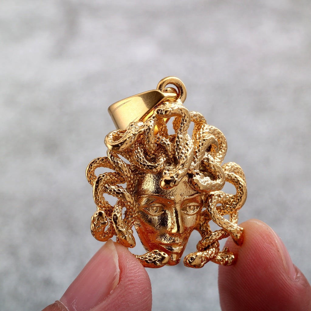 Vintage Stainless Steel Men's Pendant Necklace