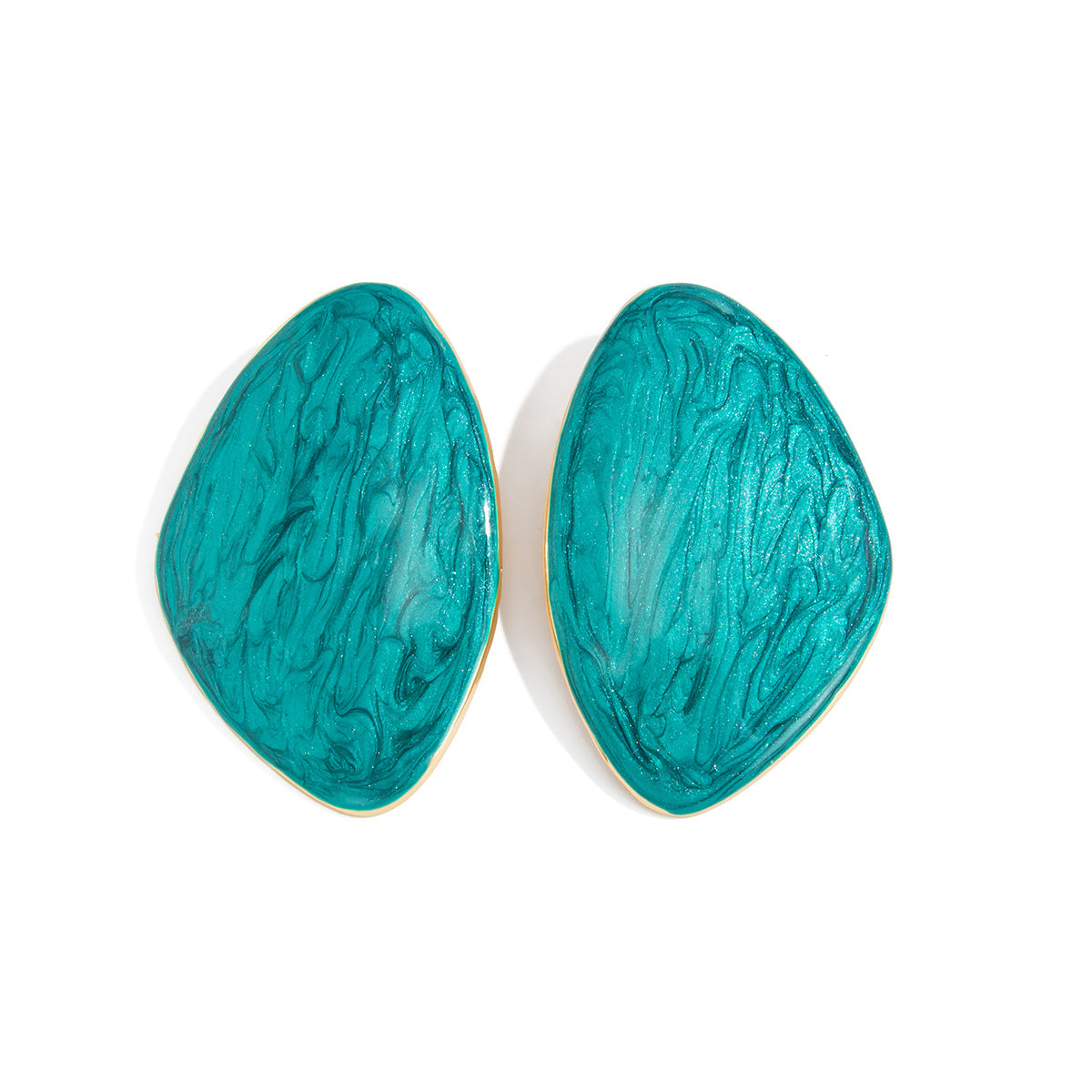 Planderful Smudged Oil Stud Earrings Bold Irregular Design for Women Vienna Verve Collection