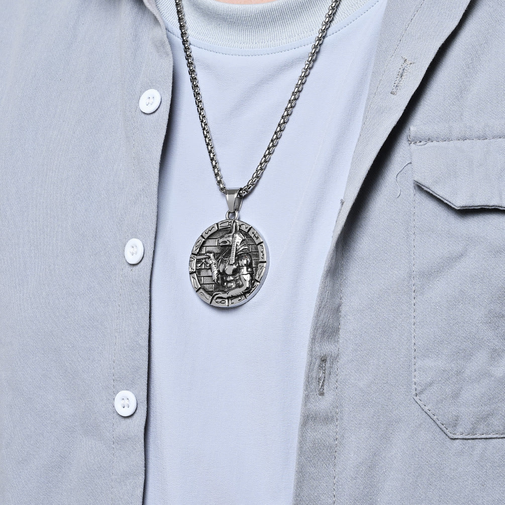 Anubis Necklace Titanium Steel Pendant For Egyptian Mythology Fans Planderful Everyday Genie Body Protection