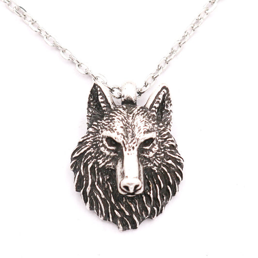 Viking Wolf Head Necklace - Norse Legacy Collection from Planderful