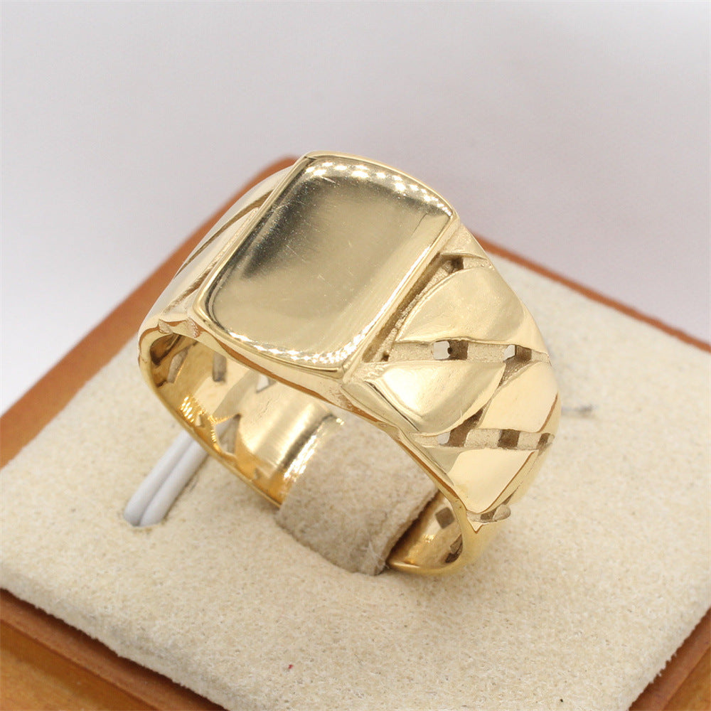 Planderful Everyday Genie – European and American Personalized Retro Chain Men's Titanium Steel Ring