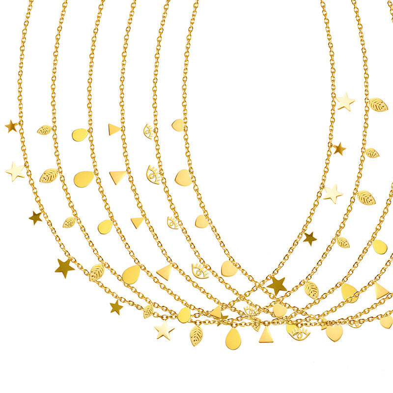Golden Roman Palace Clavicle Chain Necklace - Everyday Genie Collection