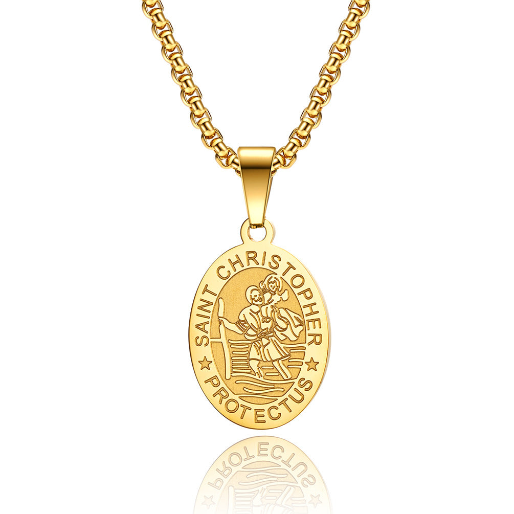 European and American Style Saint Christopher Pendant for Men