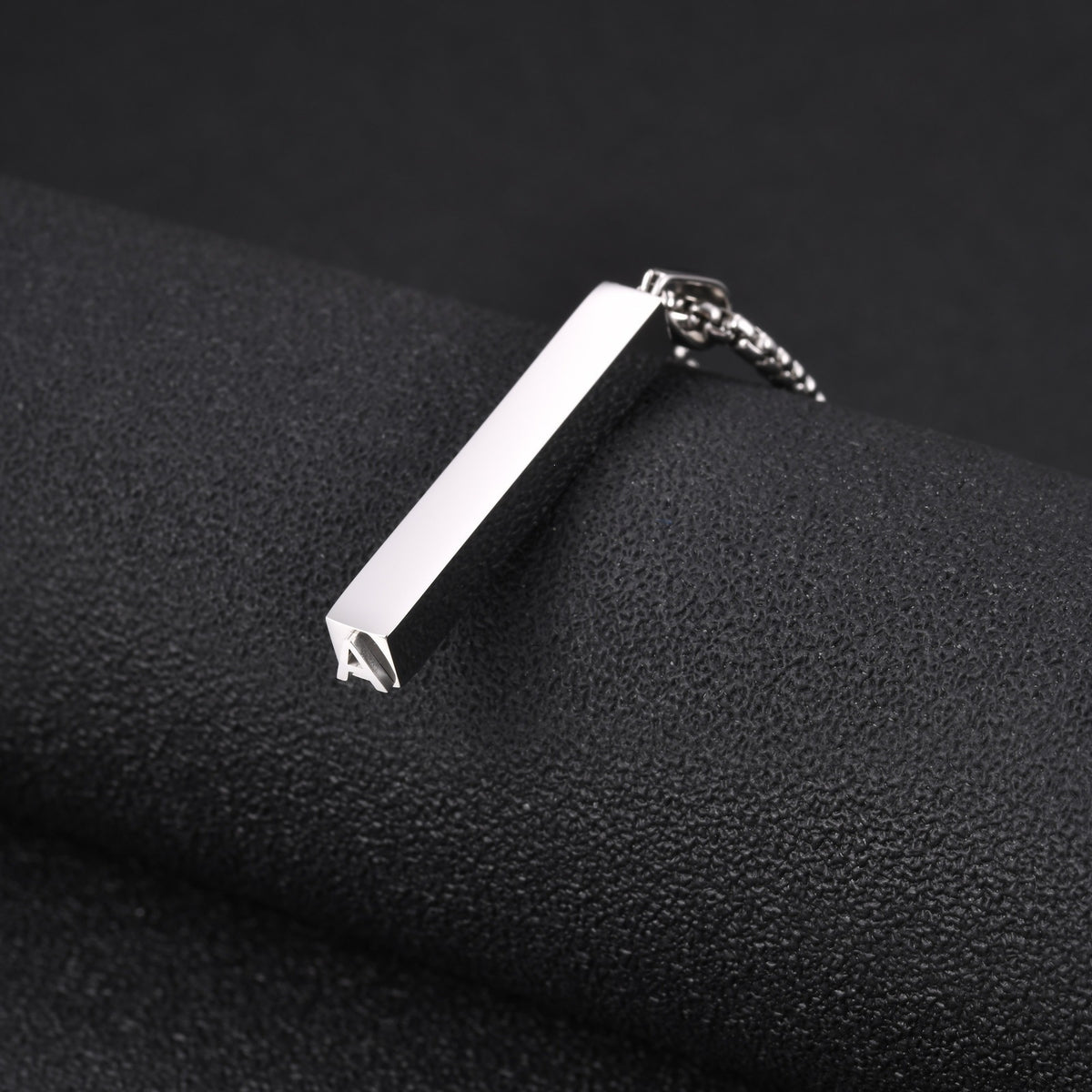 Hot-Selling Urban Minimalist Style – Stainless Steel Rectangular Strip Letter Pendant – Necklace