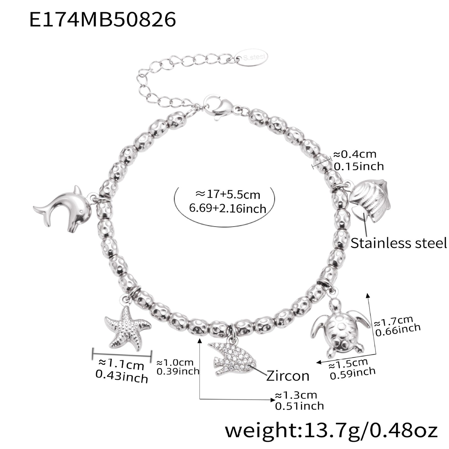 Planderful Vintage Bell Flower Bracelet Embossed Titanium