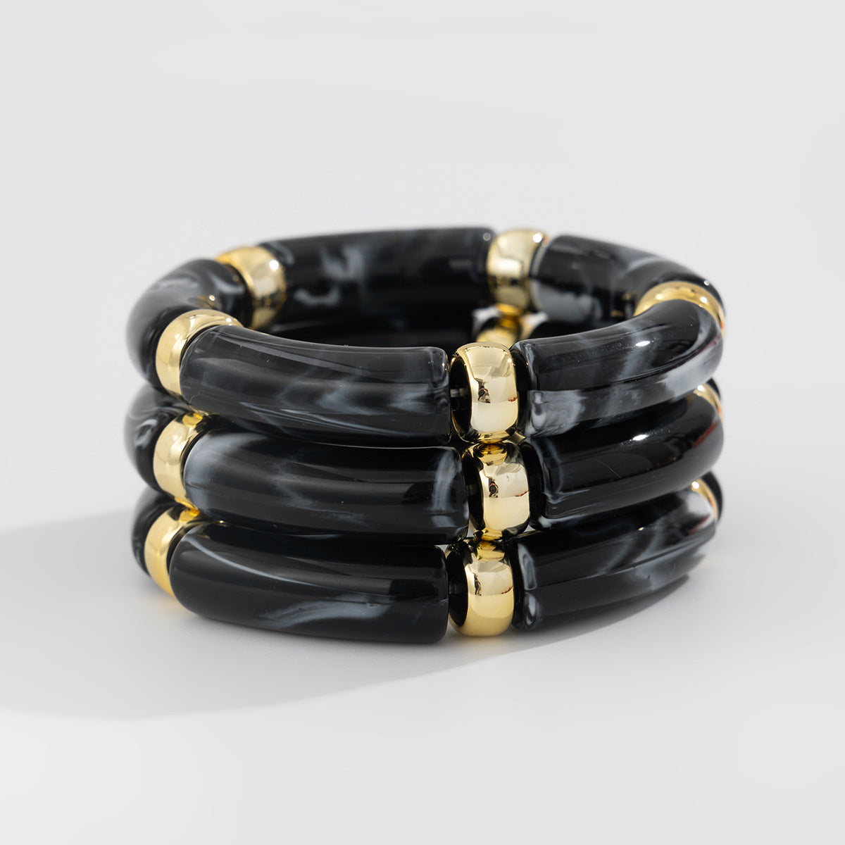 Planderful Vienna Verve Retro Beaded Elbow Bracelet Set For Women Geometric Statement Jewelry