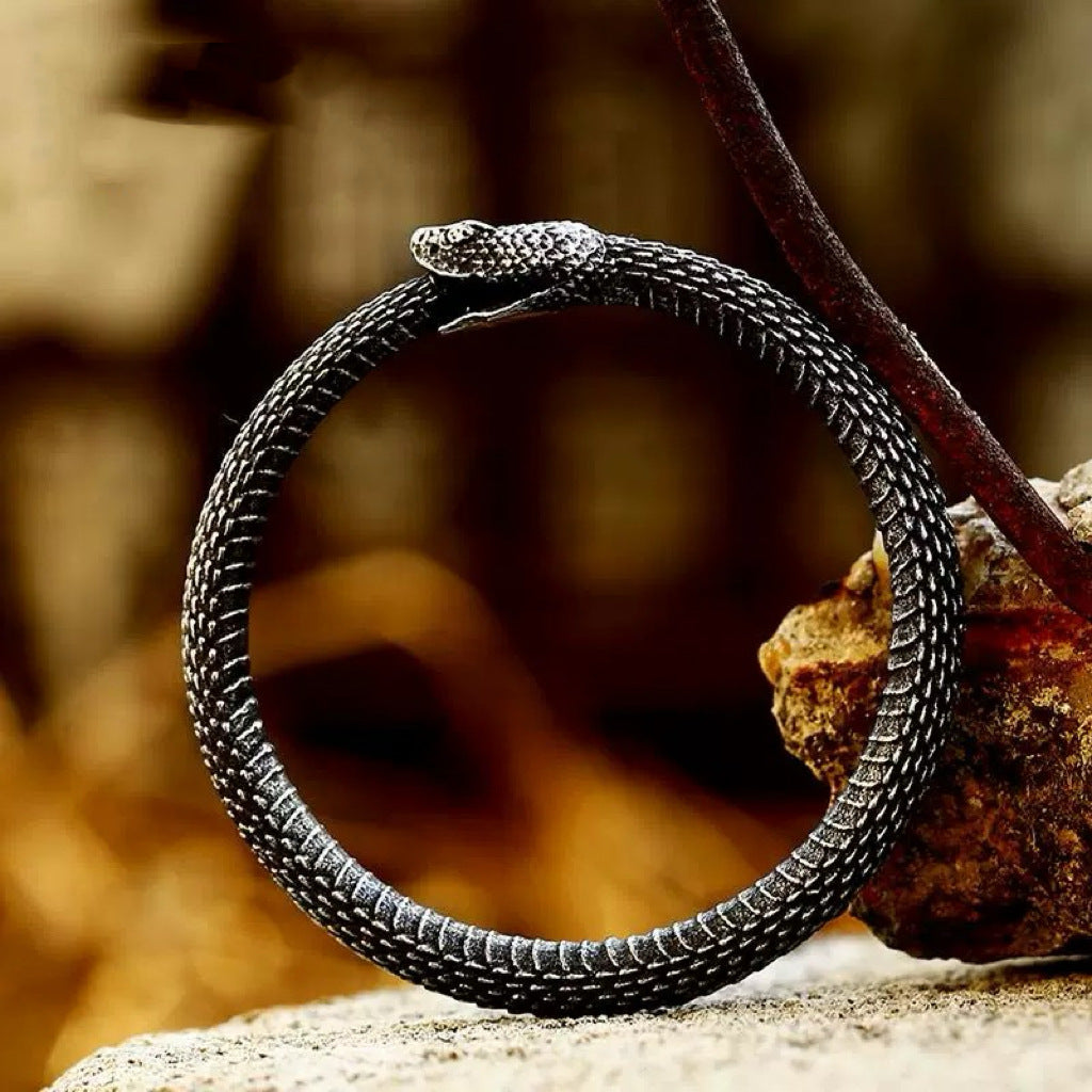Planderful Stainless Steel Snake Pendant Necklace For Men Personalized Creative Design