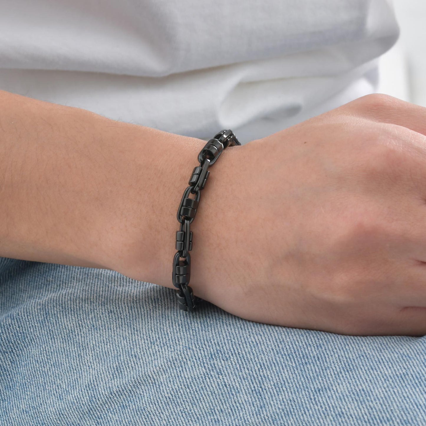 Planderful Mens Stainless Steel Bracelet Handmade For Men