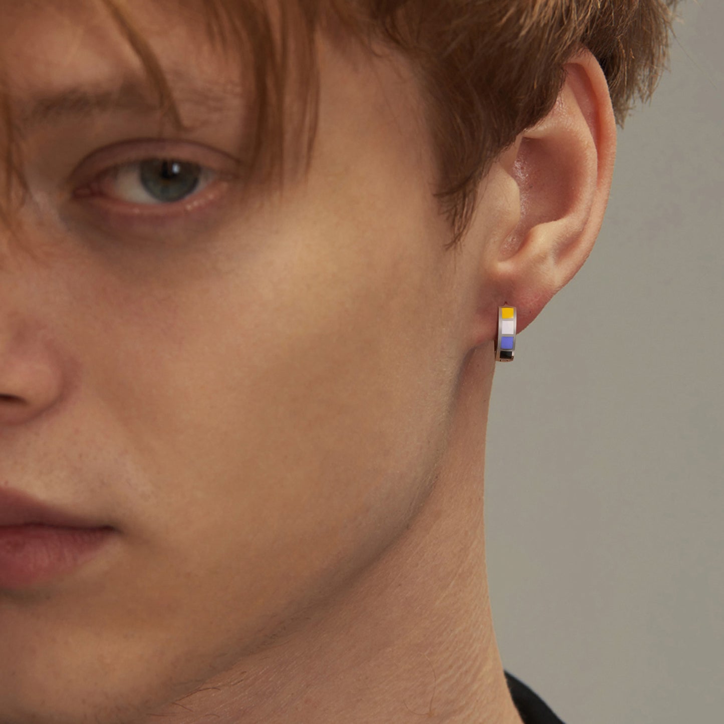 Planderful Unisex Stainless Steel Colorful Earrings