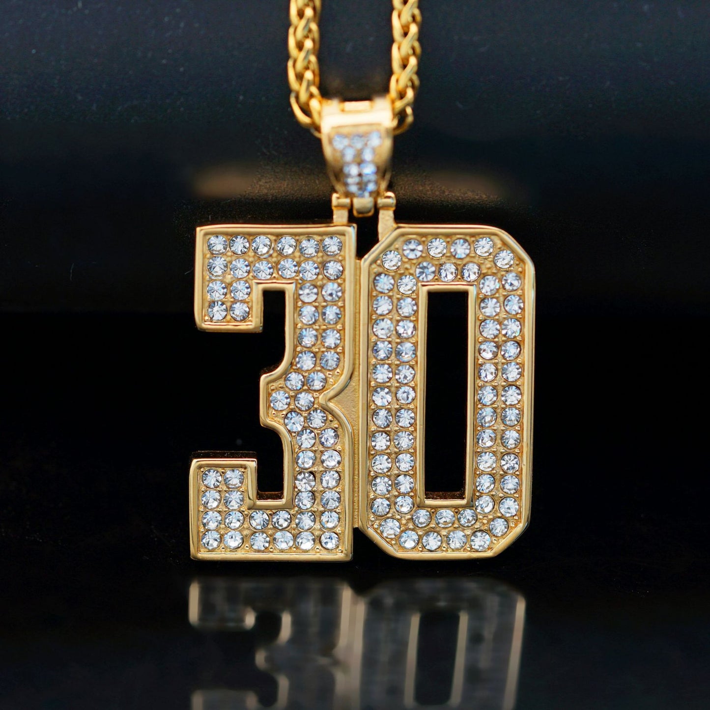 Zircon Necklace – Statement Hip Hop Jewelry In Gold Plated Stainless Steel Pendant