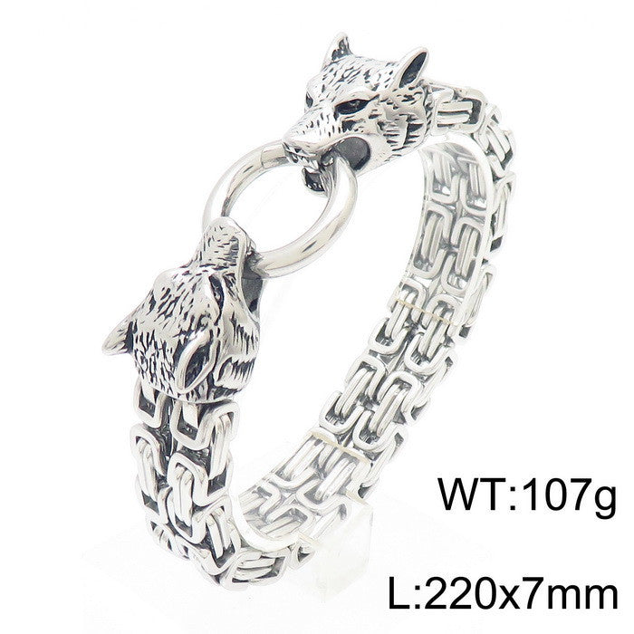 Double-Layer Emperor Chain – Trends Vacuum Electroplated Titanium Bracelet