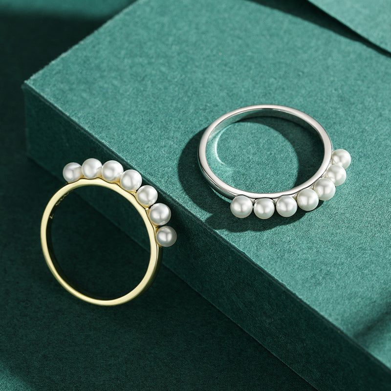 Sterling Silver Baroque Pearl Index Finger Ring for Women - Everyday Genie Collection