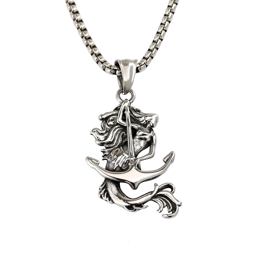 Punk Anchor Pendant Necklace