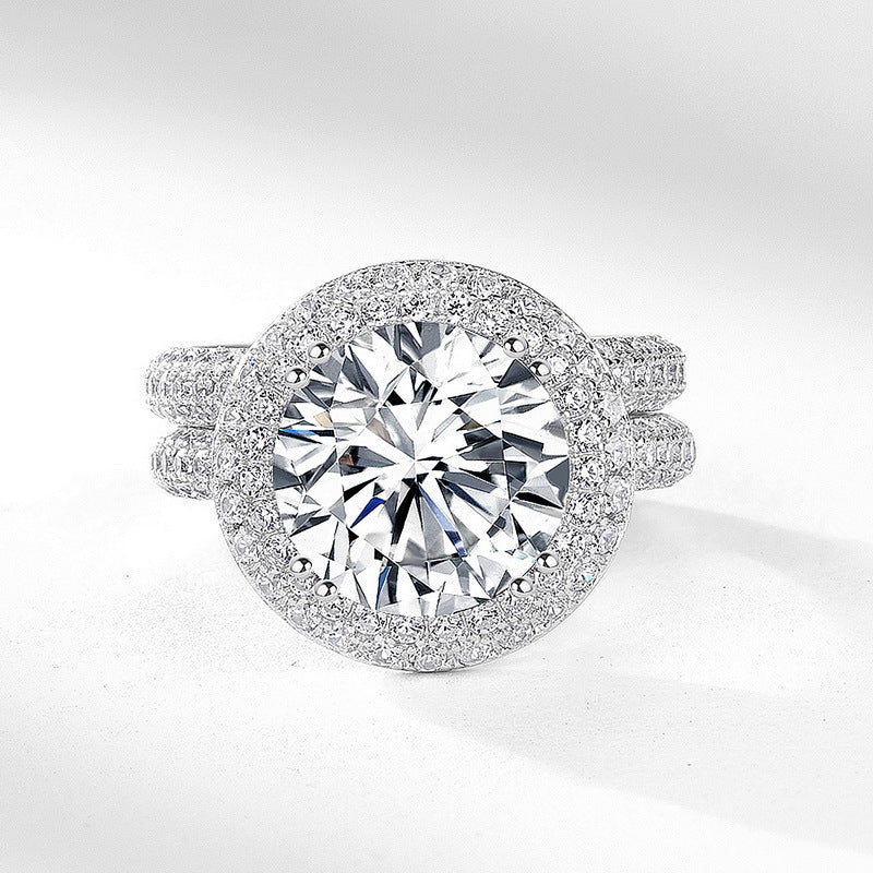 Planderful Moissanite Diamond Ring – Cross-Border Exclusive Silver Jewelry Customization