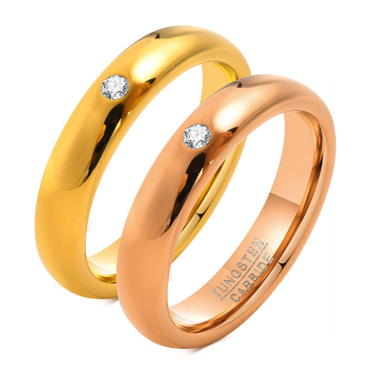 New Product on the Market 4MM Zircon Tungsten Steel Ring