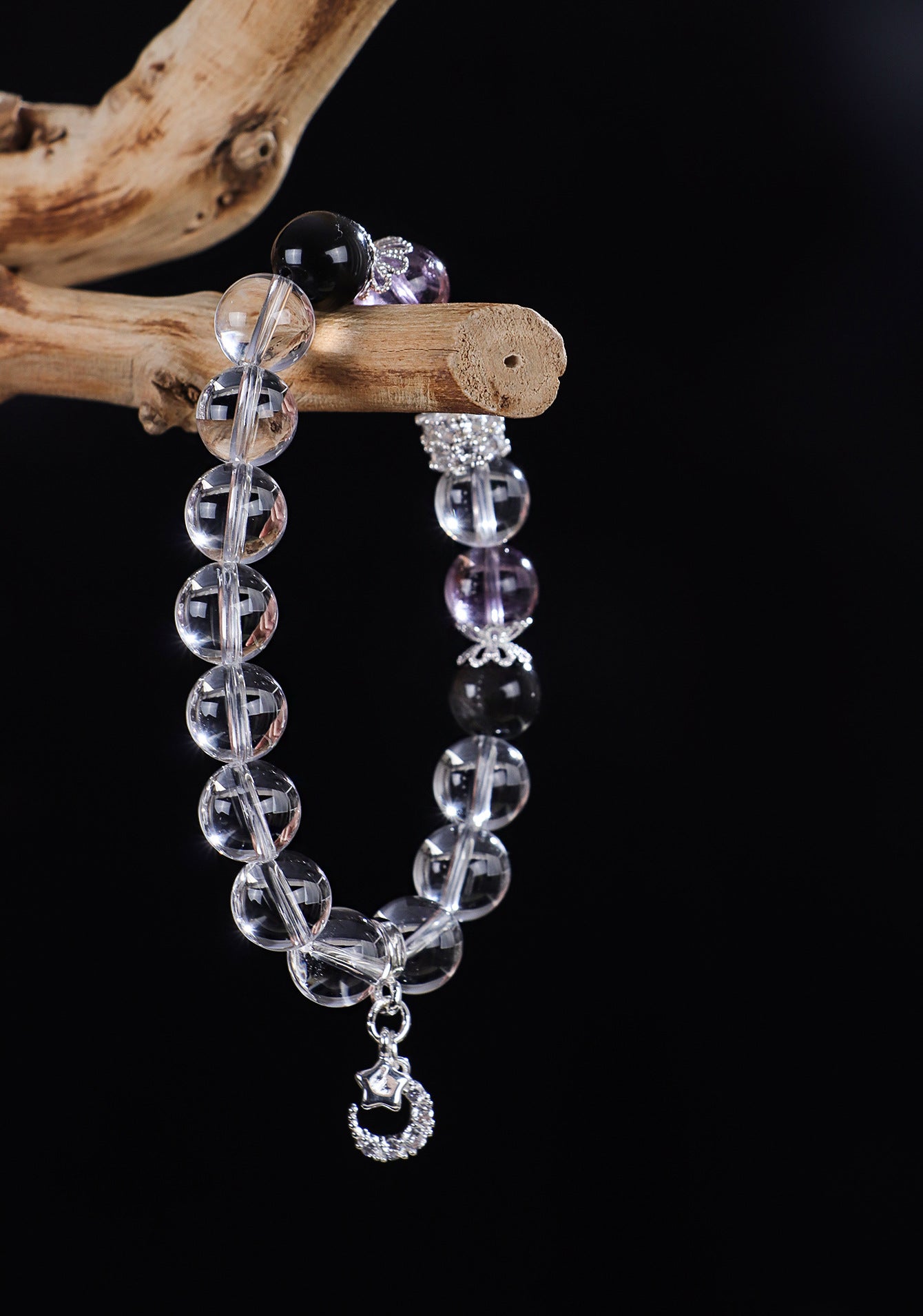 Planderful Fortune's Favor Bracelet – Elegant Crystal Star and Moon Design