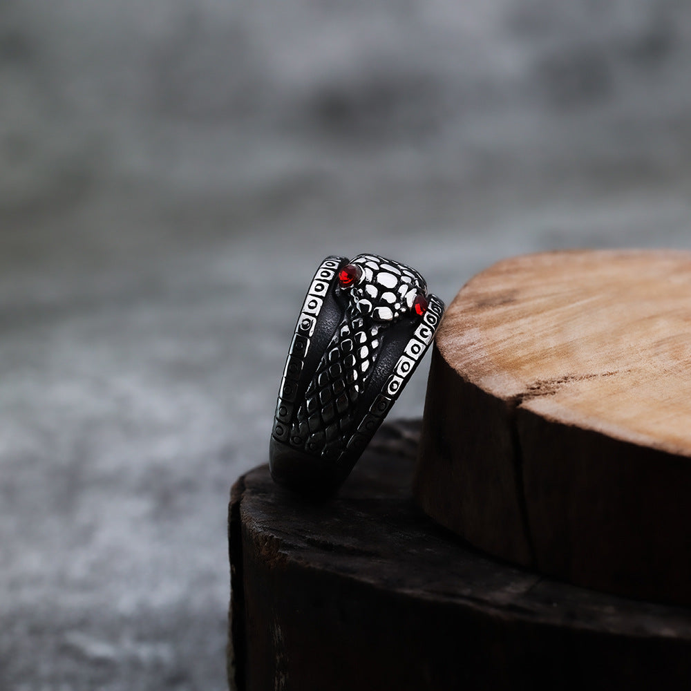 European And American Personalized Ring, Snake Design For Men
