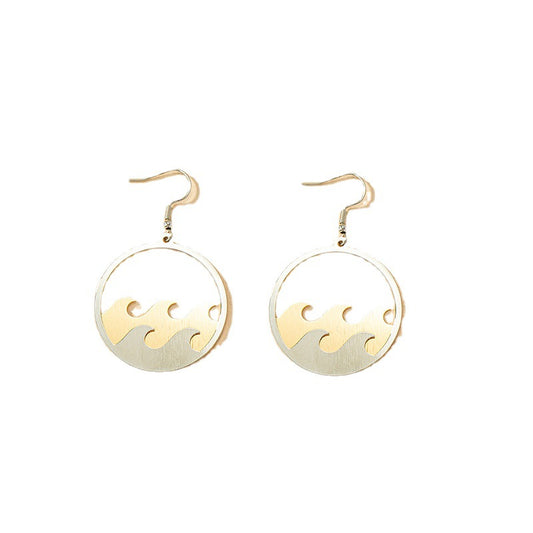 Icy Breeze Brushed Pendant Earrings - Vienna Verve Collection