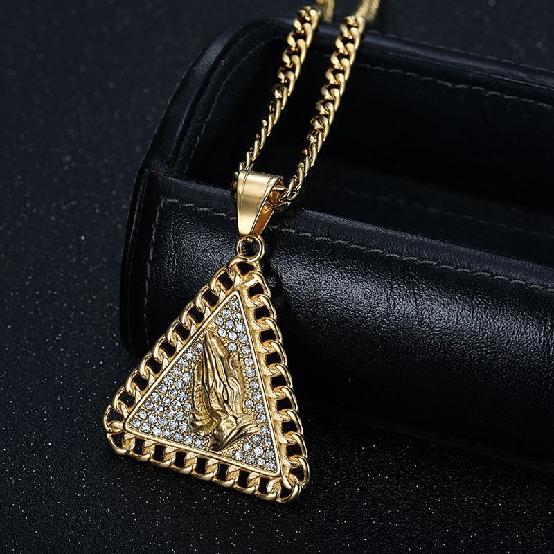 Rhinestone Necklace - Statement Hip Hop Pendant