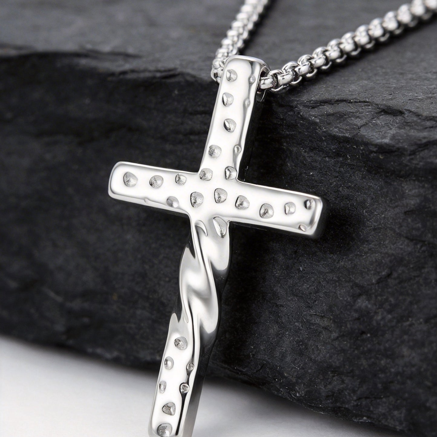 Hot-Selling Unisex Hip-Hop Stainless Steel Cross Necklace T-Shirt With Chain