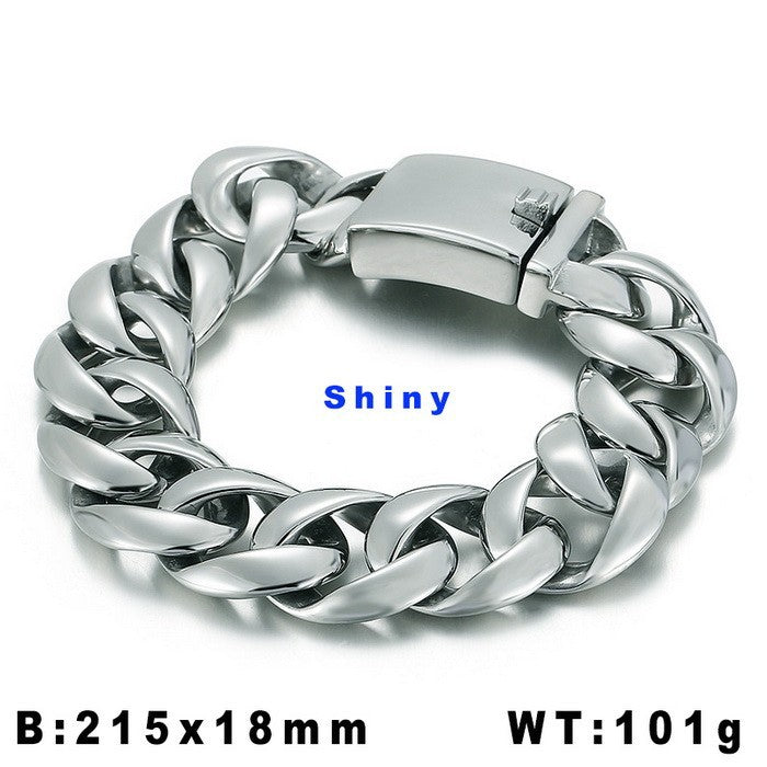 Snake Pattern Titanium Steel Men's Bracelet - Stylish and Customizable Design from Planderful Collection