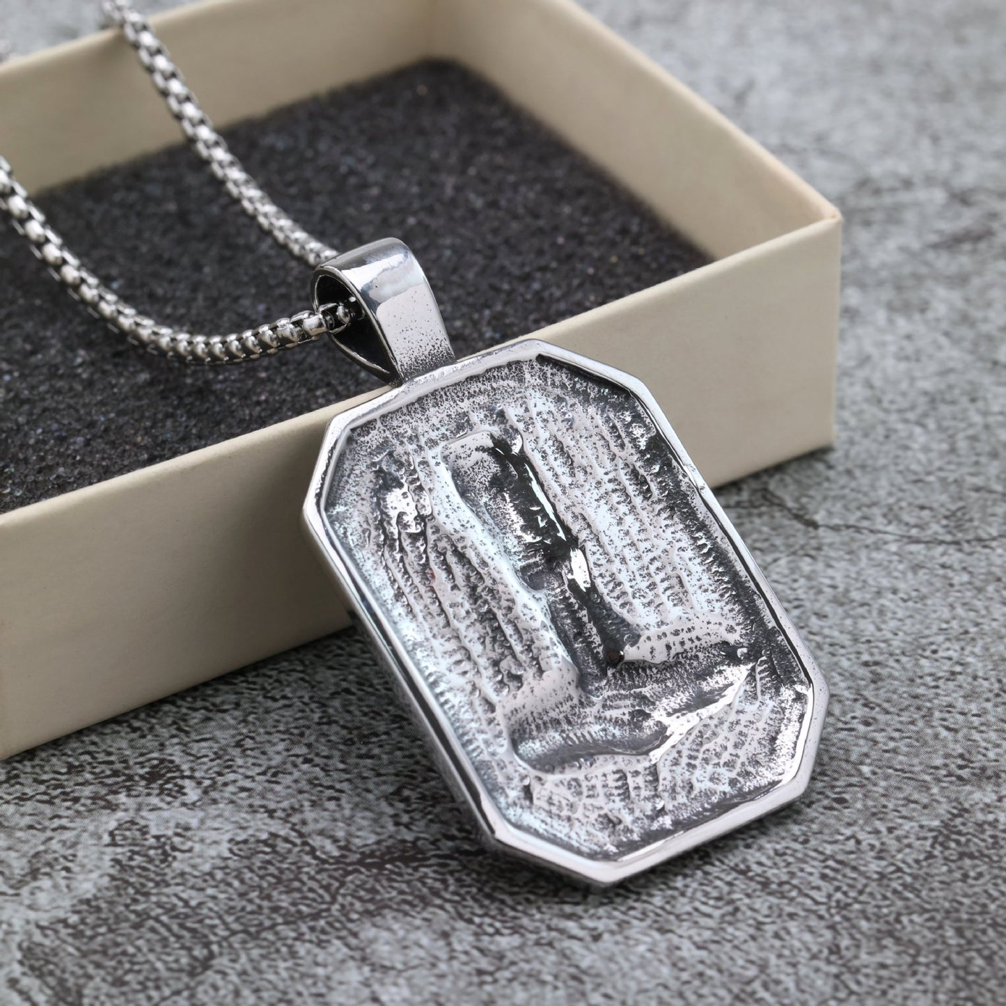 Planderful Viking Rune Pendant For Men Durable Retro Stainless Steel Norse Legacy Quake Medal