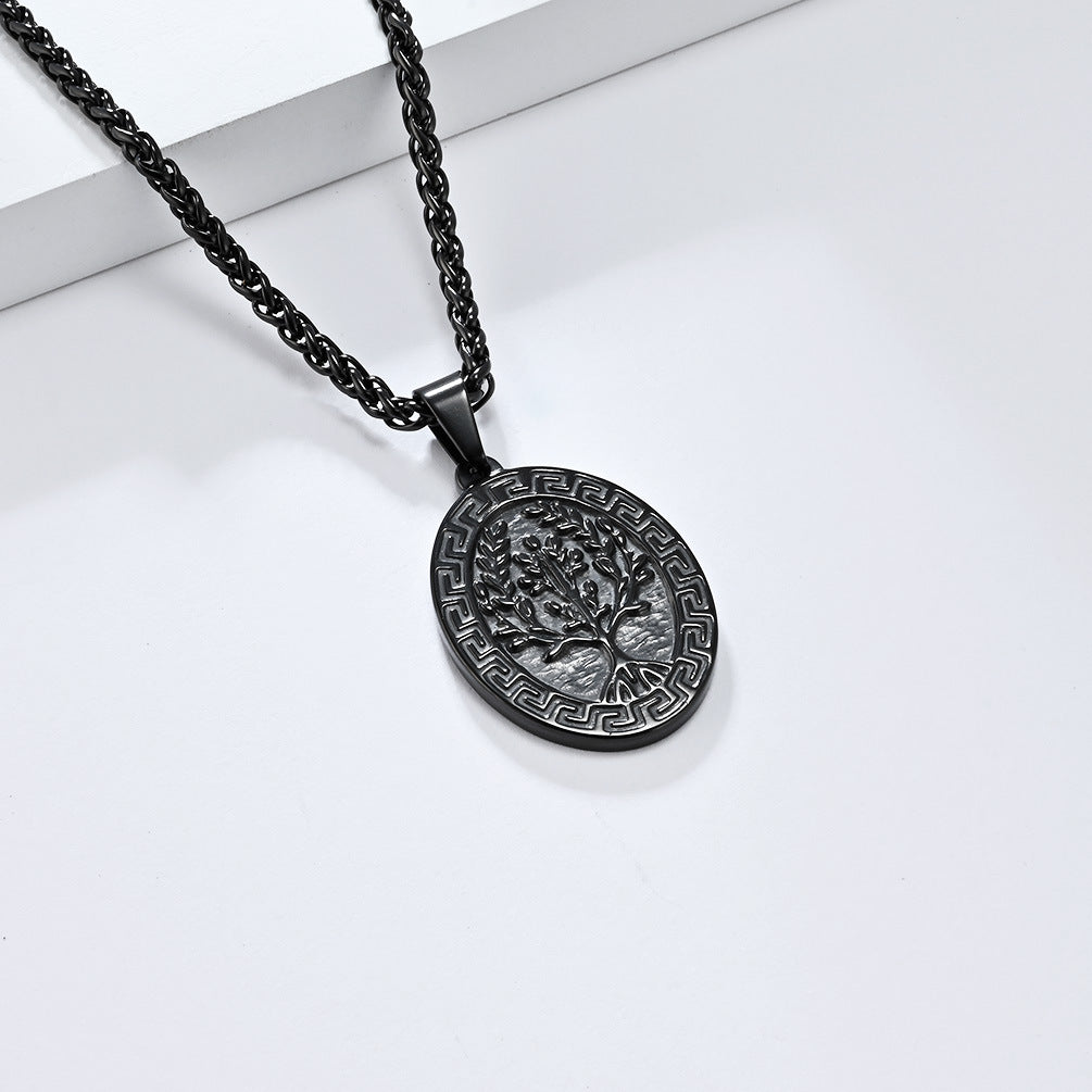 Timeless Tree of Life Titanium Steel Necklace for Men