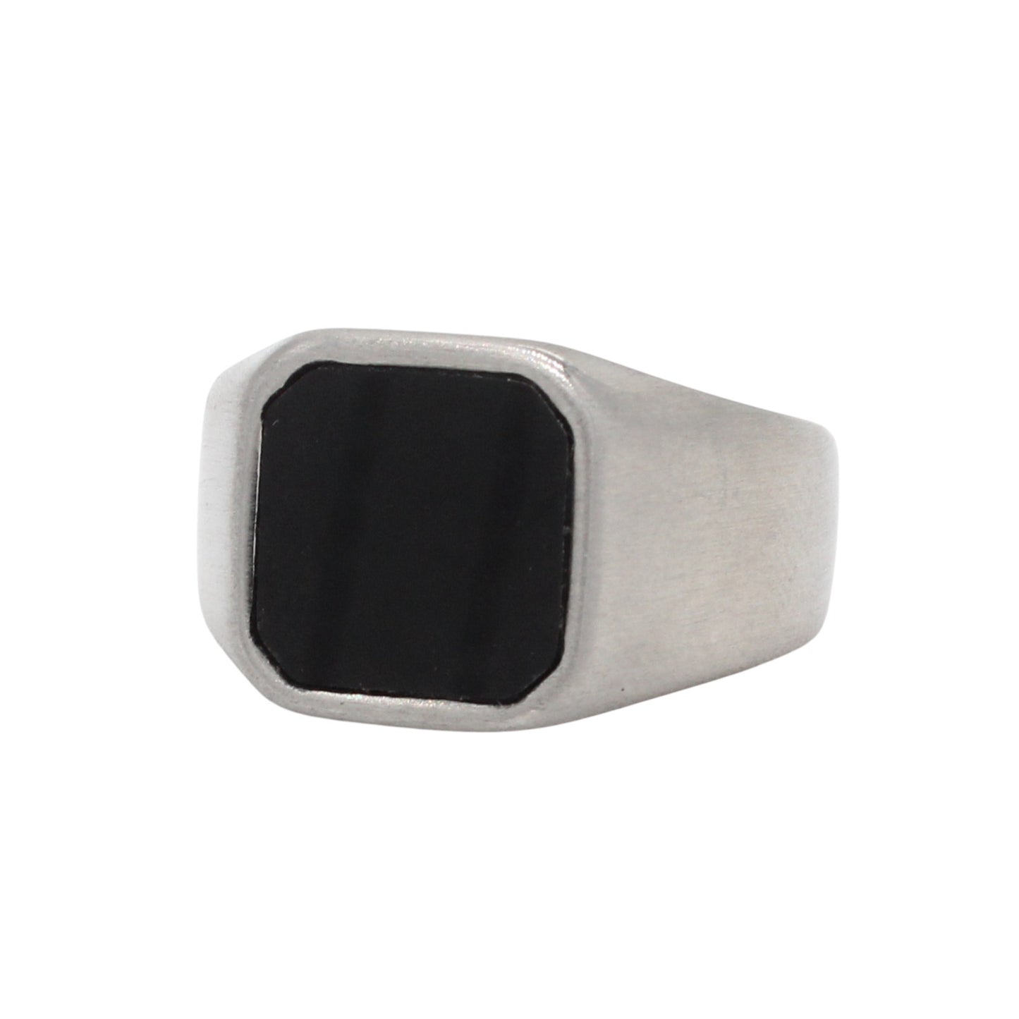 Unisex Square Gemstone Titanium Steel Ring Planderful Everyday Genie Protection Statement