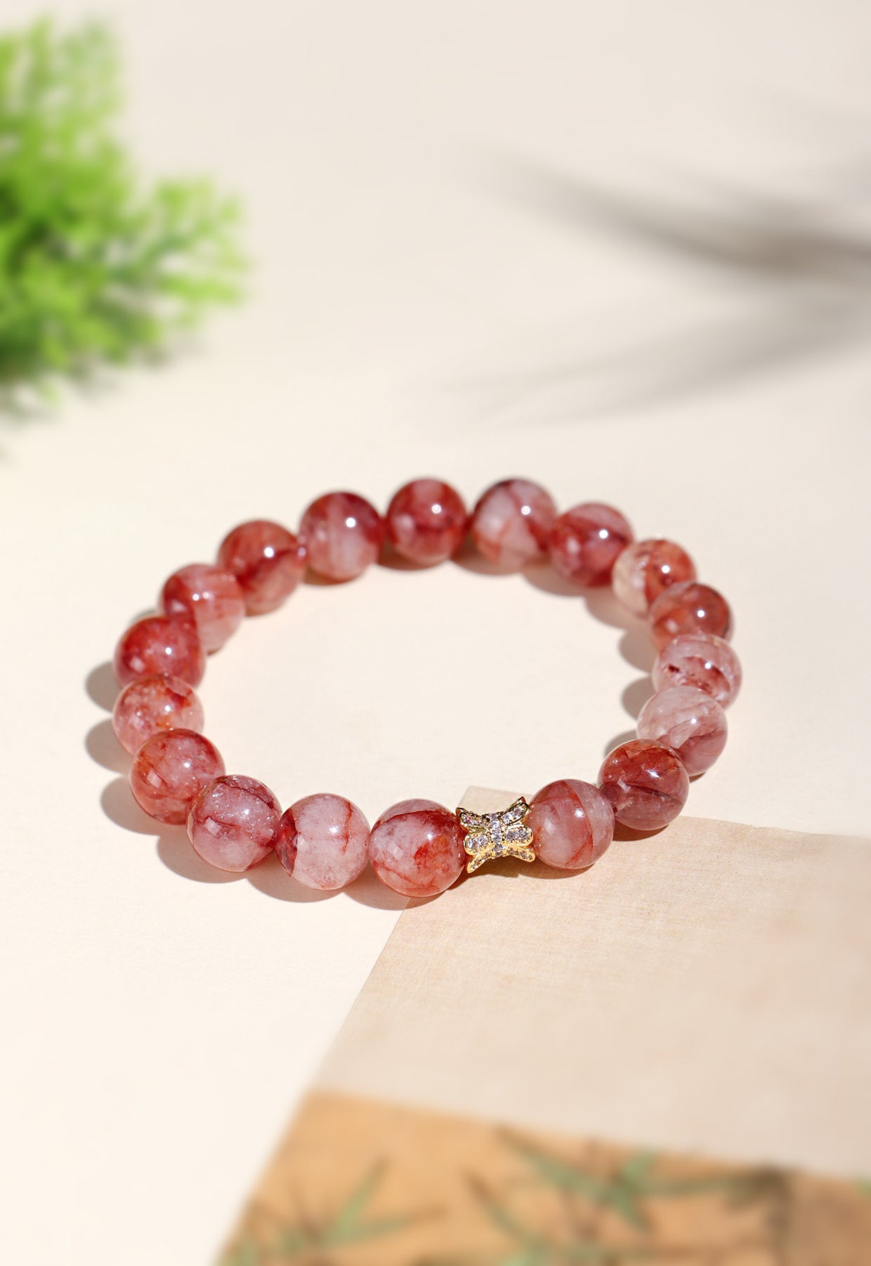 Planderful Fortune's Favor Bracelet – Elegant Red Beaded Design for Stylish Gifting