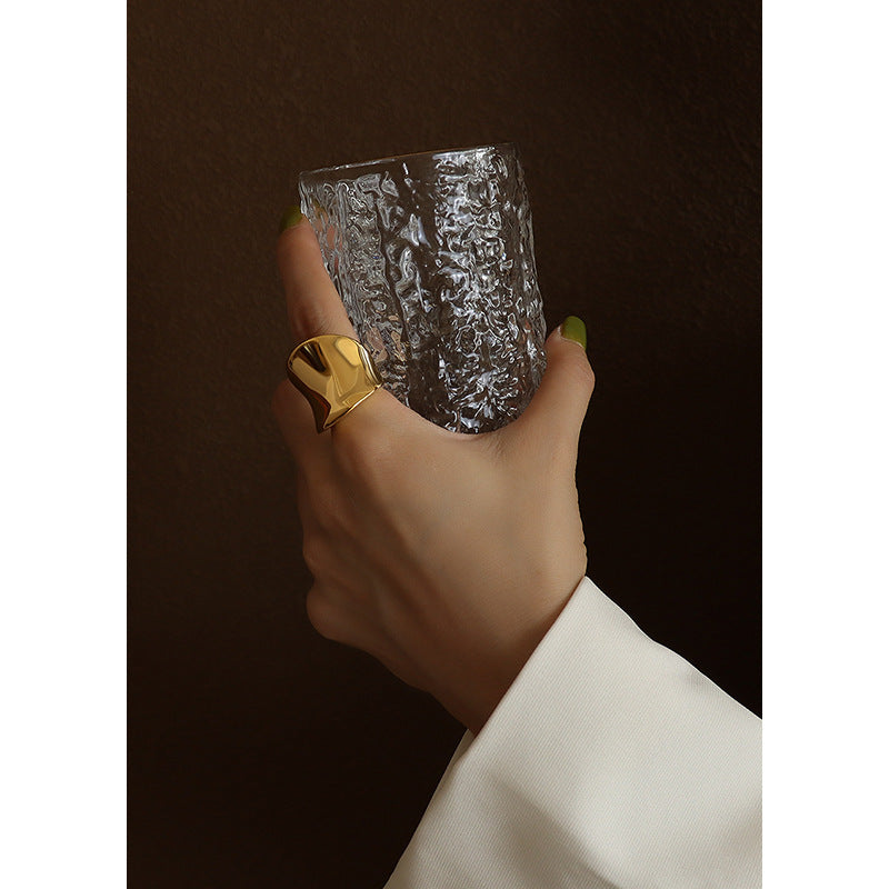 Cold Wind Arc Ring - Titanium Steel Fashion Jewelry
