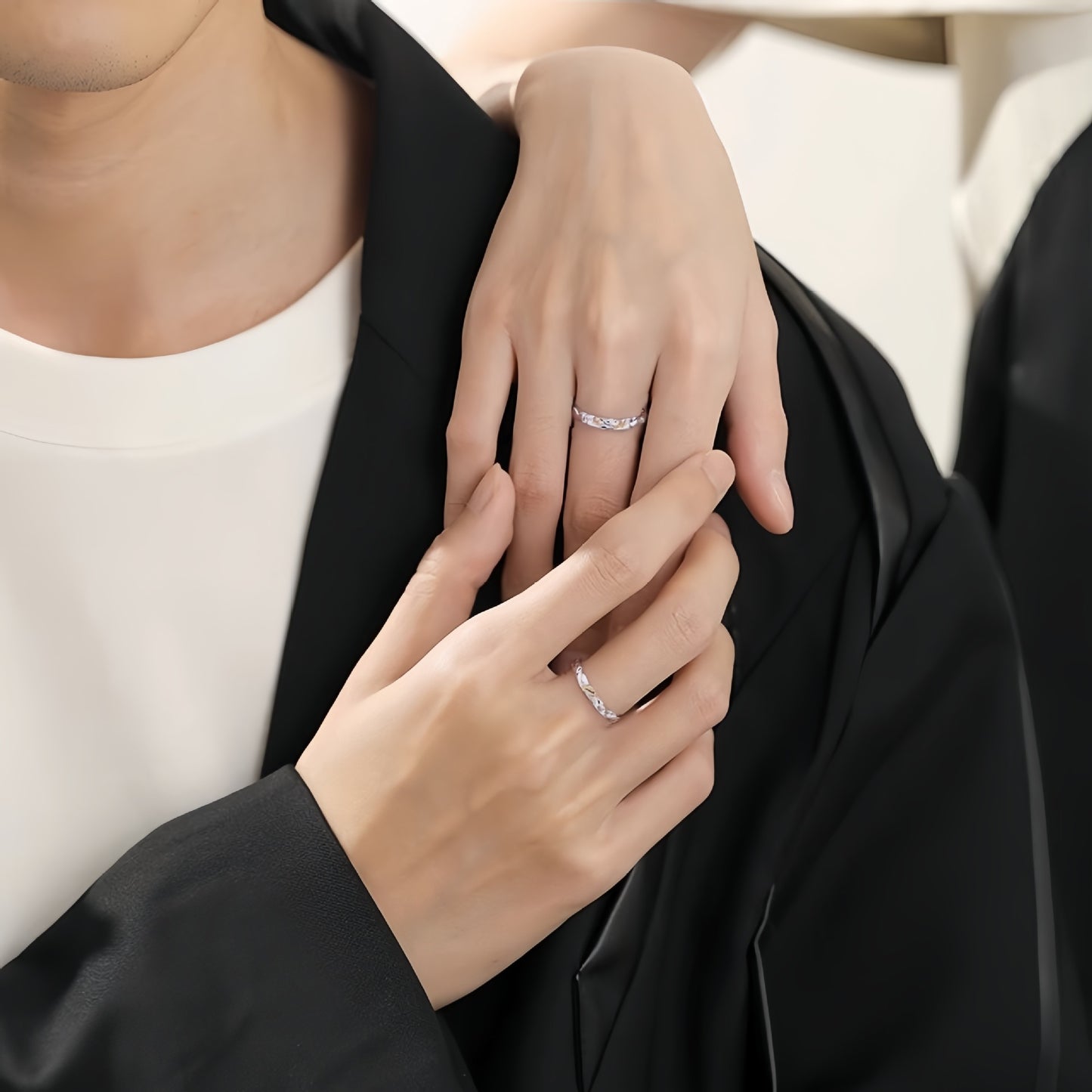 New 925 Sterling Silver Dead Wood Spring Ring Niche Valentine's Gift