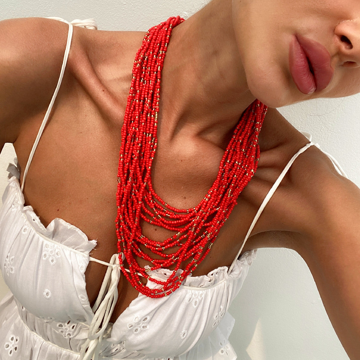 Planderful Vienna Verve Necklace – Exaggerated Multi-Layer Bohemian Style