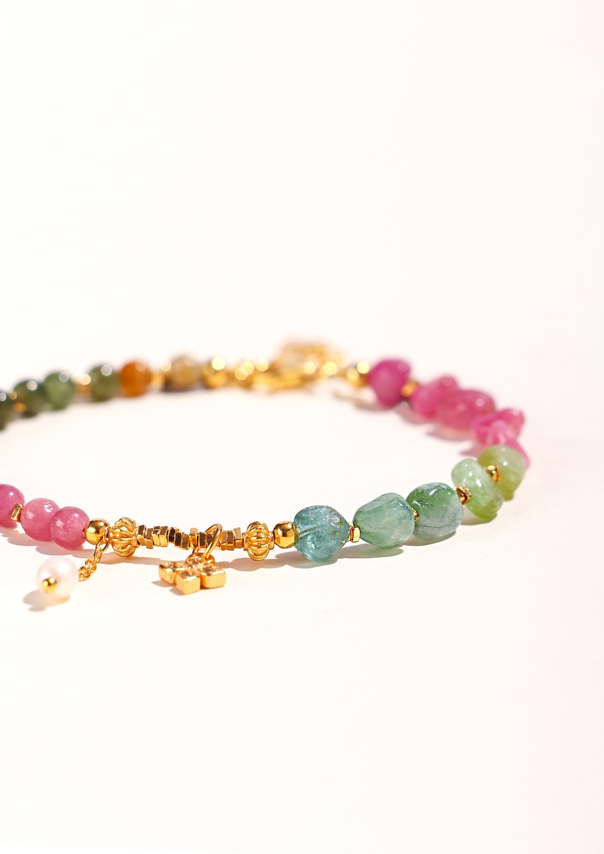 Planderful Fortune's Favor Bracelet – Vibrant Tourmaline and Pearl Design