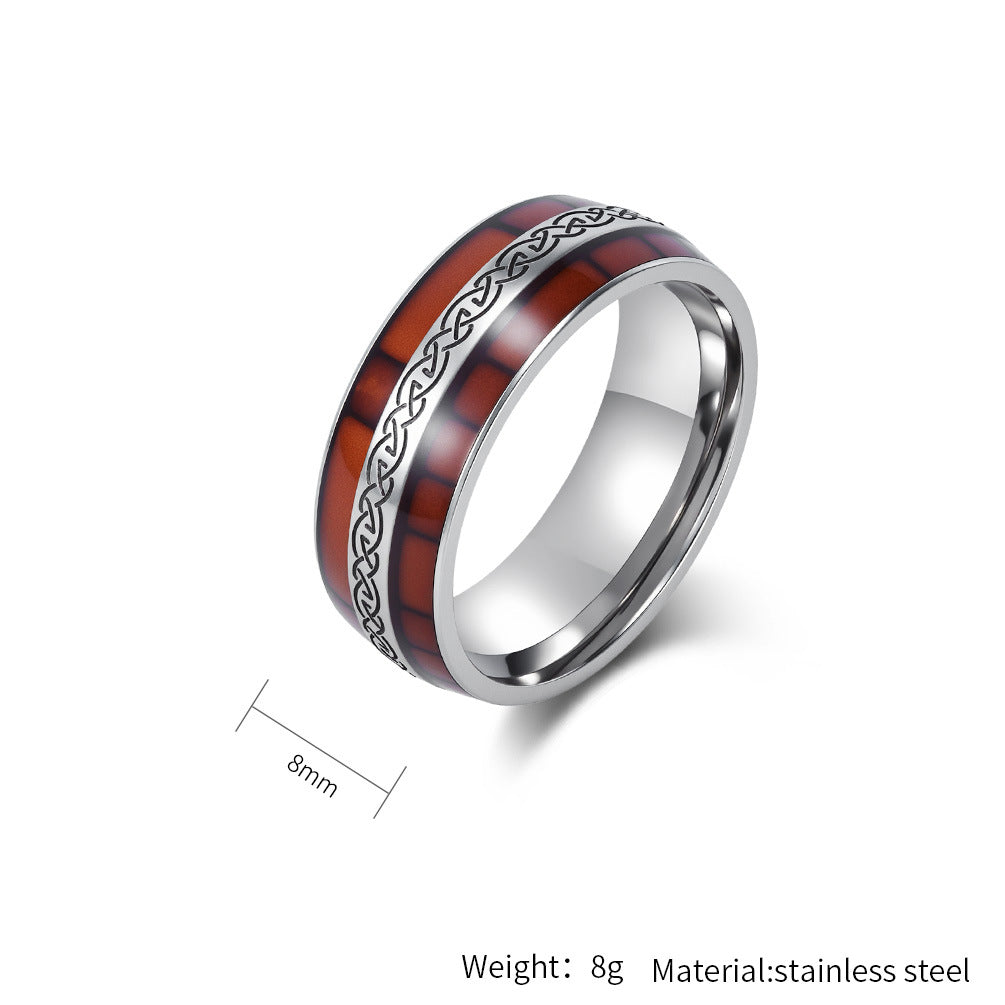 Planderful Celtic Knot Ring Titanium Steel Irish Eternal Knot Unisex Gift For Men And Women
