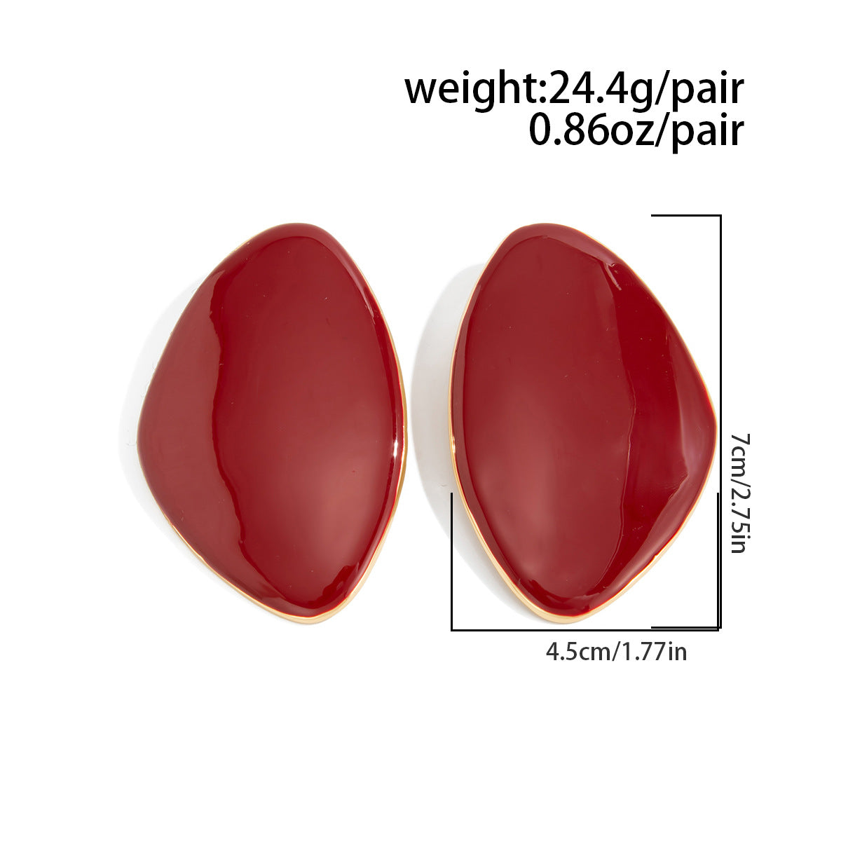 Planderful Smudged Oil Stud Earrings Bold Irregular Design for Women Vienna Verve Collection
