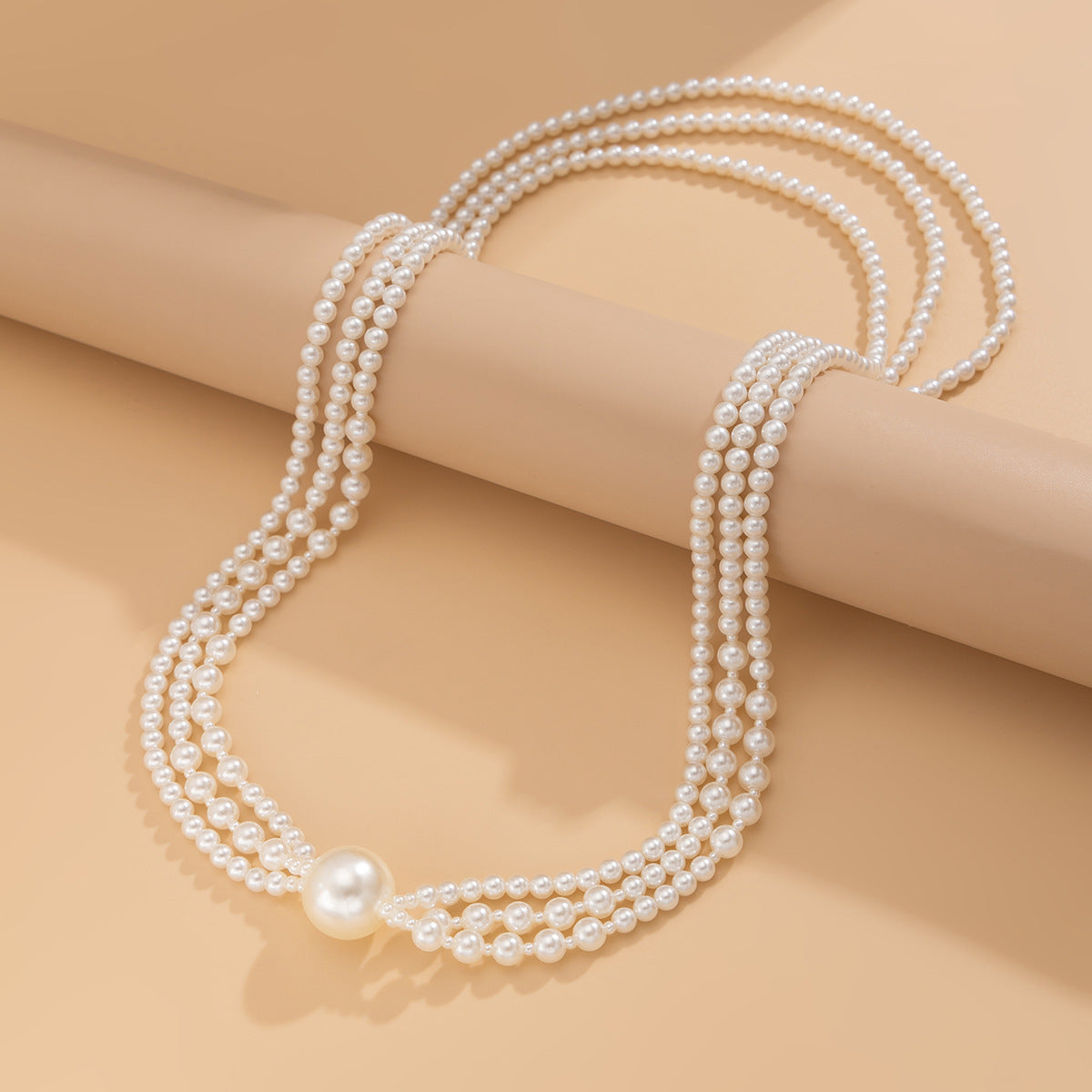 Baroque Imitation Pearl Layered Long Necklace