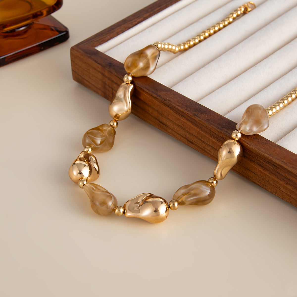 French Baroque Pearl Bead Necklace