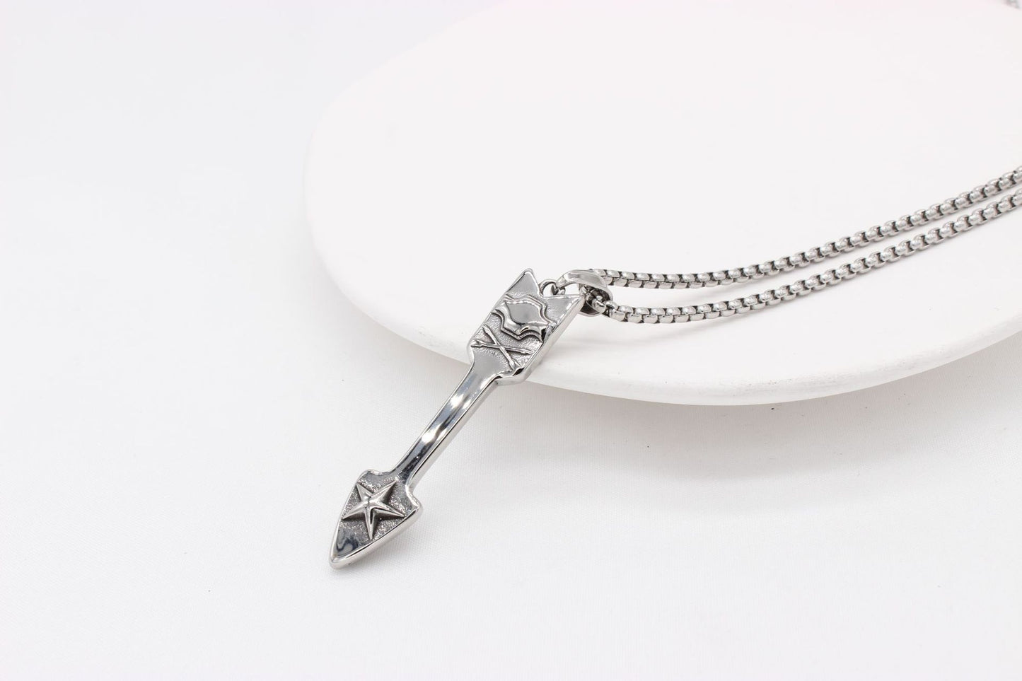 Cupid's Arrow Pendant Necklace For Unisex Hip Hop Style Protection Statement By Planderful Everyday Genie
