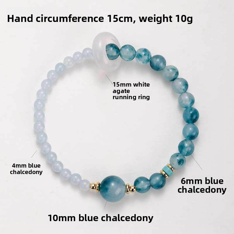 Chalcedony Agate Jadeite Bracelet