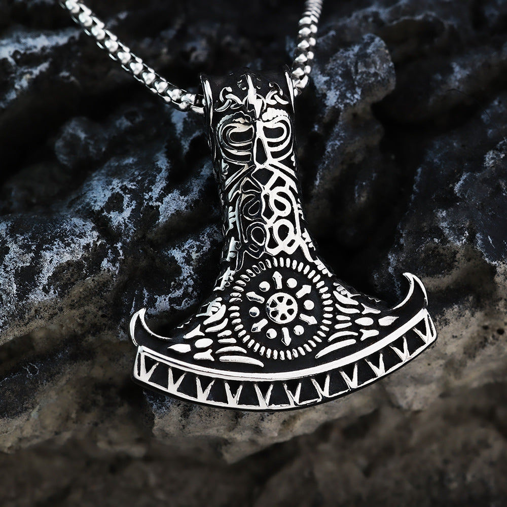 European and American Retro Stainless Steel Viking Anchor Pendant