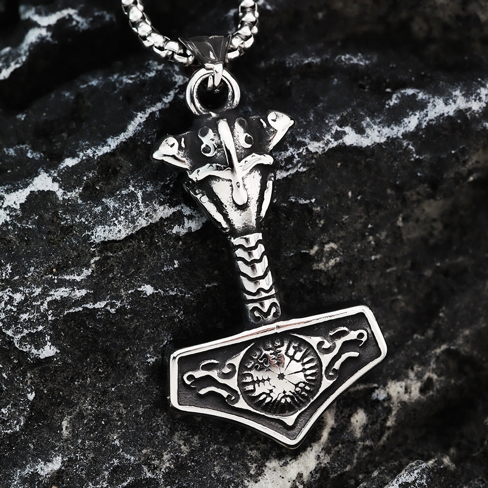 European And American Retro Stainless Steel Men's Viking Pendant