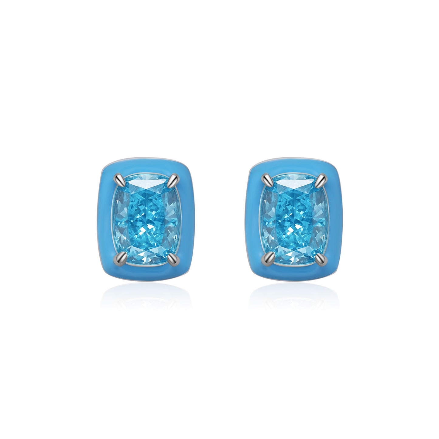 Planderful Everyday Genie Geometric Stud Earrings – Elegant Imitation Diamond Design